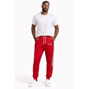 Pillars Men’s Red Track Joggers Elastic Waist Zipper Pockets Size Medium